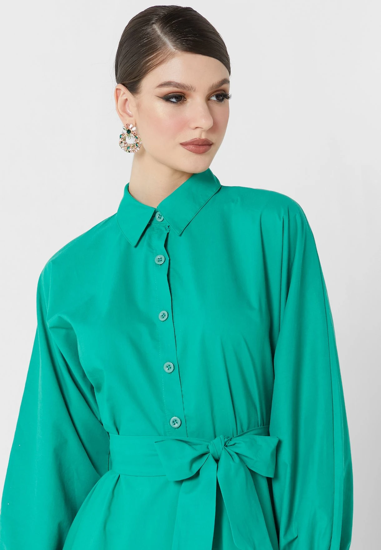 Collared Solid Dress 3 Collared Solid Dress - Image 3