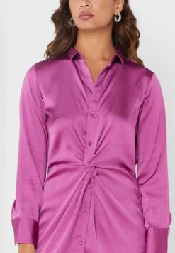 Front Twisted Shirt Dress -Silk Bloom Dresses Store 3 zoom desktop 67