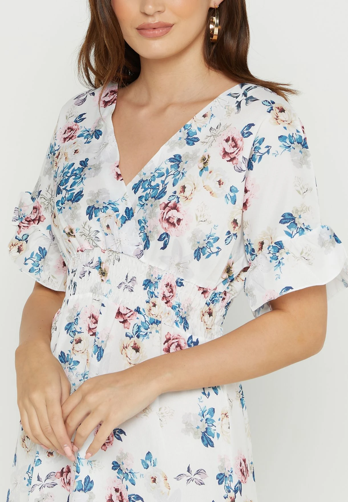 ELLA Plunge Printed Dress 3 ELLA Plunge Printed Dress - Image 3