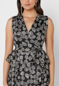 Surplice Neck Ruffle Dress -Silk Bloom Dresses Store 3 zoom desktop 678