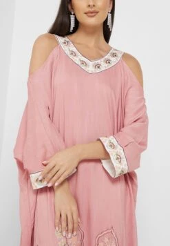 Cold Shoulder Printed Dress -Silk Bloom Dresses Store 3 zoom desktop 689