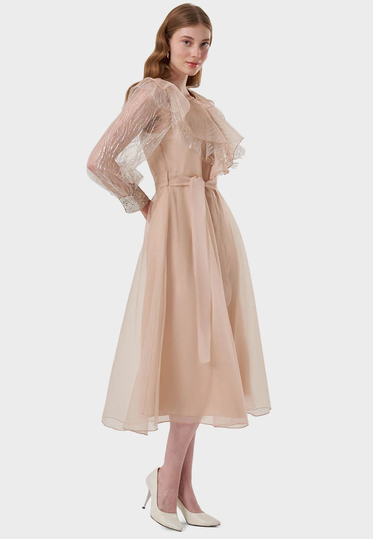 Ruffle Mesh Tiered Dress 3 Ruffle Mesh Tiered Dress - Image 3