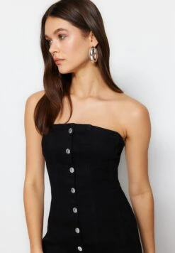 Trendyol Button Detail Denim Dress -Silk Bloom Dresses Store 3 zoom desktop 7