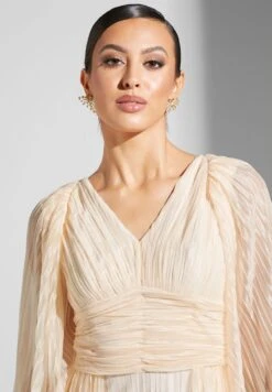 Cape Sleeve Ruched Waist Tiered Dress -Silk Bloom Dresses Store 3 zoom desktop 703