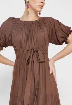 Flared Sleeve Tiered Dress -Silk Bloom Dresses Store 3 zoom desktop 705