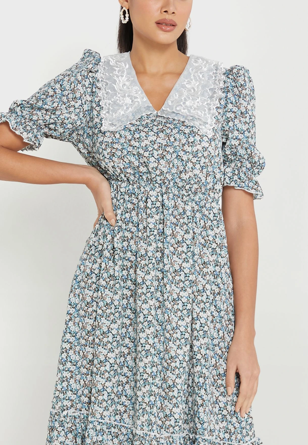 ELLA Printed Collared Dress 3 ELLA Printed Collared Dress - Image 3