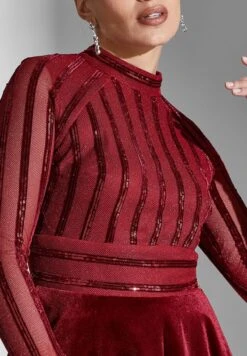 Mesh Sleeve Tiered Dress -Silk Bloom Dresses Store 3 zoom desktop 718