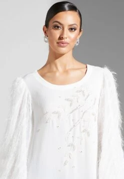 Embellished Puff Sleeve Dress -Silk Bloom Dresses Store 3 zoom desktop 723