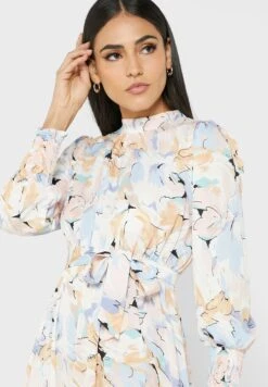 ELLA Floral Print Dress -Silk Bloom Dresses Store 3 zoom desktop 728