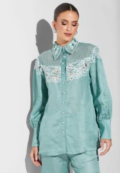 Button Detail Tunic And Pants Set -Silk Bloom Dresses Store 3 zoom desktop 736