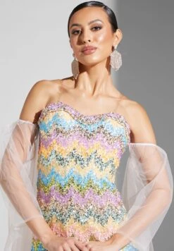 Color Block Cape Sleeve Dress 6 Color Block Cape Sleeve Dress -Silk Bloom Dresses Store 3 zoom desktop 751