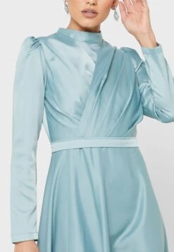 Puff Sleeve Fit & Flare Dress -Silk Bloom Dresses Store 3 zoom desktop 770