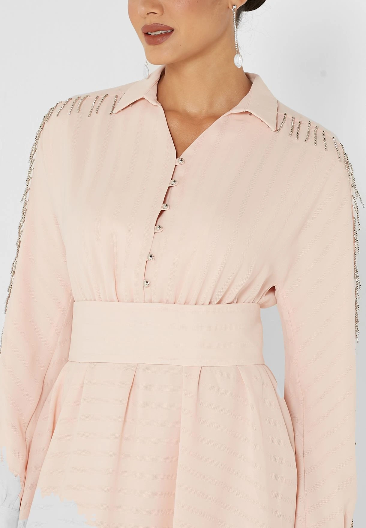 Belted Button Detail Dress 3 Belted Button Detail Dress - Image 3