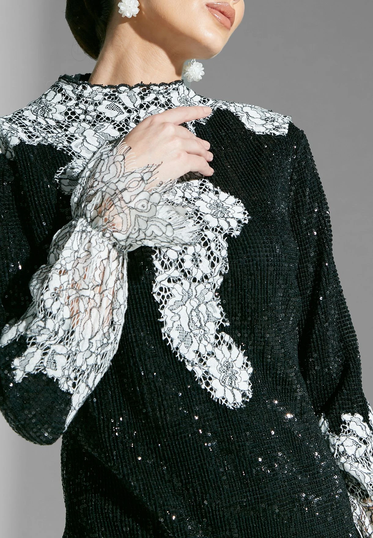 Shimmer Ruffle Sleeve Dress 3 Shimmer Ruffle Sleeve Dress - Image 3