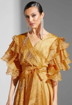 Embellished Ruffle Sleeve Dress 6 Embellished Ruffle Sleeve Dress -Silk Bloom Dresses Store 3 zoom desktop 800