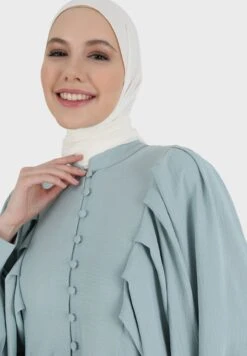 Balloon Sleeve Button Detail Dress -Silk Bloom Dresses Store 3 zoom desktop 804