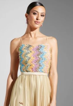 Embellished Ruffle Strappy Dress -Silk Bloom Dresses Store 3 zoom desktop 822