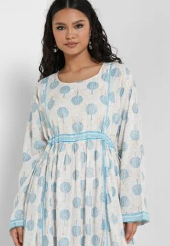 Tie Detail Printed Dress -Silk Bloom Dresses Store 3 zoom desktop 832