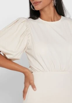 Puff Sleeve Bodycon Dress -Silk Bloom Dresses Store 3 zoom desktop 84