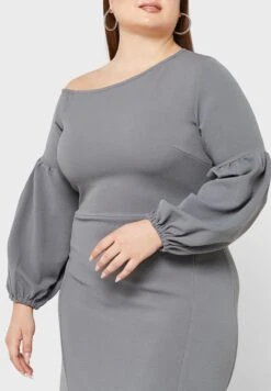 Round Neck Slit Dress -Silk Bloom Dresses Store 3 zoom desktop 841