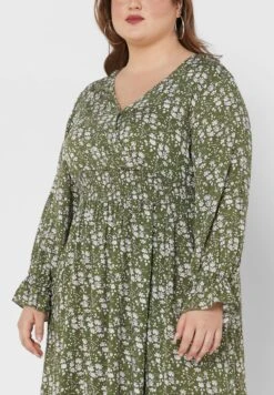 V Neck Printed Dress -Silk Bloom Dresses Store 3 zoom desktop 848