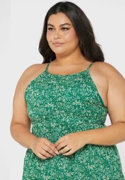 Halter Neck Fit & Flare Printed Dress -Silk Bloom Dresses Store 3 zoom desktop 856