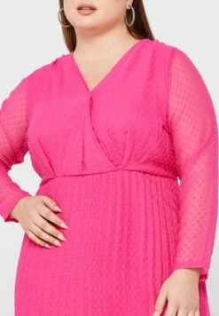 V Neck Pleated Dress -Silk Bloom Dresses Store 3 zoom desktop 858