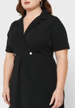 Surplice Neck Button Detail Dress -Silk Bloom Dresses Store 3 zoom desktop 862