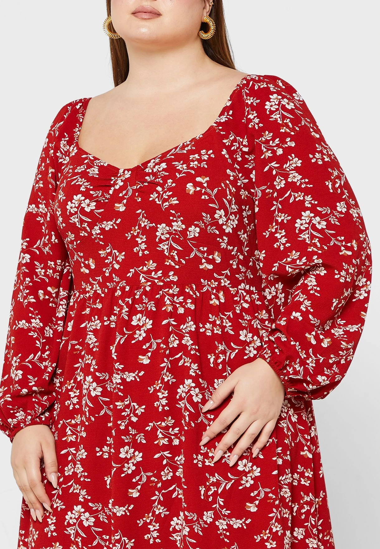 Sweetheart Neck Puff Sleeve Dress 3 Sweetheart Neck Puff Sleeve Dress - Image 3