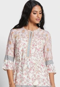 Pleated Hem Printed Dress 6 Pleated Hem Printed Dress -Silk Bloom Dresses Store 3 zoom desktop 881