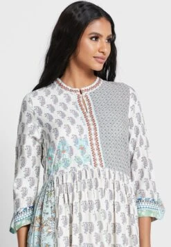 Roll Sleeve Printed Dress 6 Roll Sleeve Printed Dress -Silk Bloom Dresses Store 3 zoom desktop 883