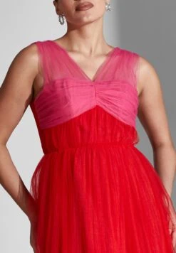 Coloblock Detail Mesh Dress -Silk Bloom Dresses Store 3 zoom desktop 892