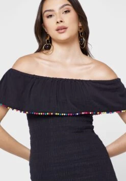 NEVER FULLY DRESSED Bardot Bodycon Dress -Silk Bloom Dresses Store 3 zoom desktop 895