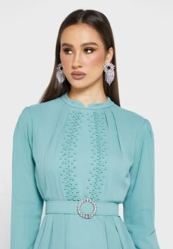 Belted A-Line Chiffon Dress -Silk Bloom Dresses Store 3 zoom desktop 896