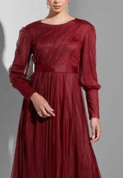 Ruched Detail Shimmer Dress -Silk Bloom Dresses Store 3 zoom desktop 901