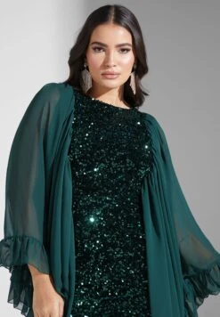 Sequined Mesh Detail Dress -Silk Bloom Dresses Store 3 zoom desktop 905