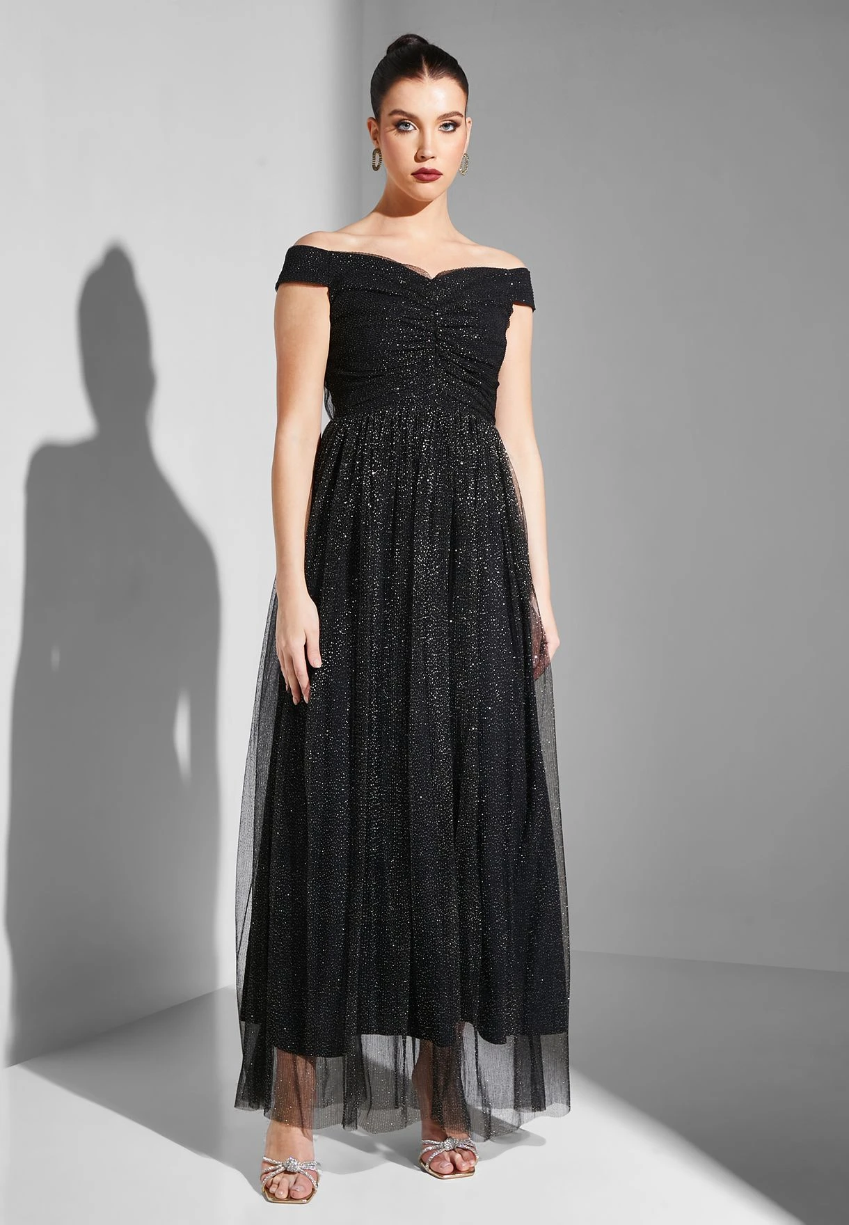 Cape Sleeve Mesh Dress 3 Cape Sleeve Mesh Dress - Image 3