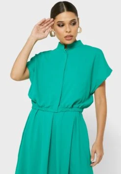 Pleat Detail Cap Sleeve Dress -Silk Bloom Dresses Store 3 zoom desktop 914