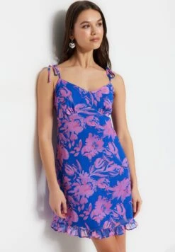Trendyol Floral Print Ruffle Hem Dress 11 Trendyol Floral Print Ruffle Hem Dress -Silk Bloom Dresses Store 3 zoom desktop 92