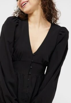 Monki Button Detail Puff Sleeve Dress 6 Monki Button Detail Puff Sleeve Dress -Silk Bloom Dresses Store 3 zoom desktop 930