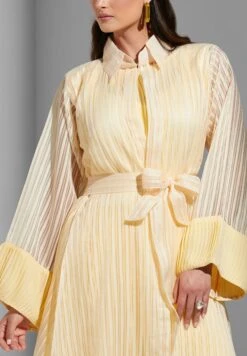 Self Striped Belted Shirt Dress -Silk Bloom Dresses Store 3 zoom desktop 946