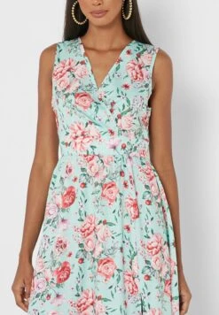 ELLA Printed Slit Dress -Silk Bloom Dresses Store 3 zoom desktop 951