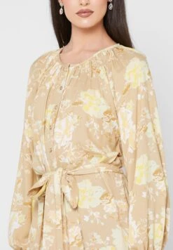 Cuffed Sleeve Floral Dress 6 Cuffed Sleeve Floral Dress -Silk Bloom Dresses Store 3 zoom desktop 954