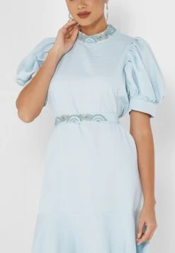 Puff Sleeve Tiered Dress -Silk Bloom Dresses Store 3 zoom desktop 970