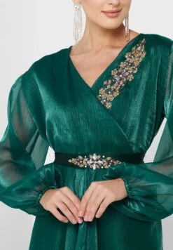 Surplice Neck Flute Sleeve Embellished Dress 6 Surplice Neck Flute Sleeve Embellished Dress -Silk Bloom Dresses Store 3 zoom desktop 976