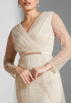 Surplice Neck Belted Mesh Tiered Dress 7 Surplice Neck Belted Mesh Tiered Dress -Silk Bloom Dresses Store 3 zoom desktop 977