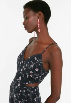 Trendyol Floral Print Cut Out Detail Dress -Silk Bloom Dresses Store 3 zoom desktop 978