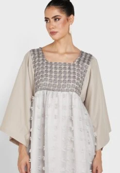 Square Neck Flared Sleeve Dress -Silk Bloom Dresses Store 3 zoom desktop 983