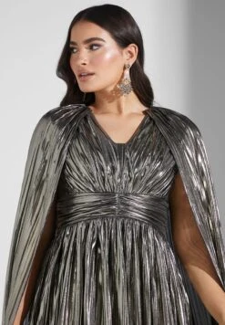 Plisse Split Sleeve Dress -Silk Bloom Dresses Store 3 zoom desktop 987