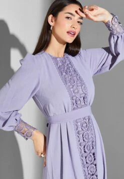 Broidered Belted Balloon Sleeve Dress 6 Broidered Belted Balloon Sleeve Dress -Silk Bloom Dresses Store 3 zoom desktop 990